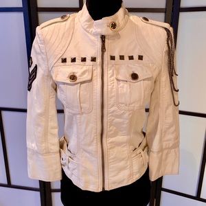 Blanc Noir Crop Militia Jacket